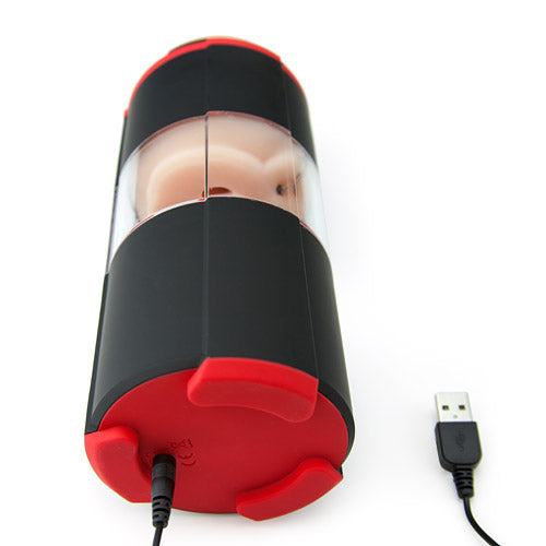 Rechargeable licking realistic masturbator