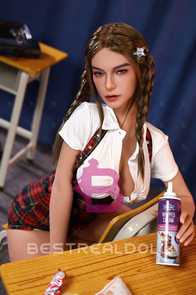 US Stock - YAMIEE Kiara 164cm #934E Silicone ROS Head Sex Doll TPE Body Oral Sex Adult Love Doll