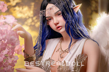 Load image into Gallery viewer, US Stock - Keely 160cm Silicone ROS Head Elf Sex Doll TPE Body M8 Samll Boobs Oral Sex Movable Jaw Adult Love Doll