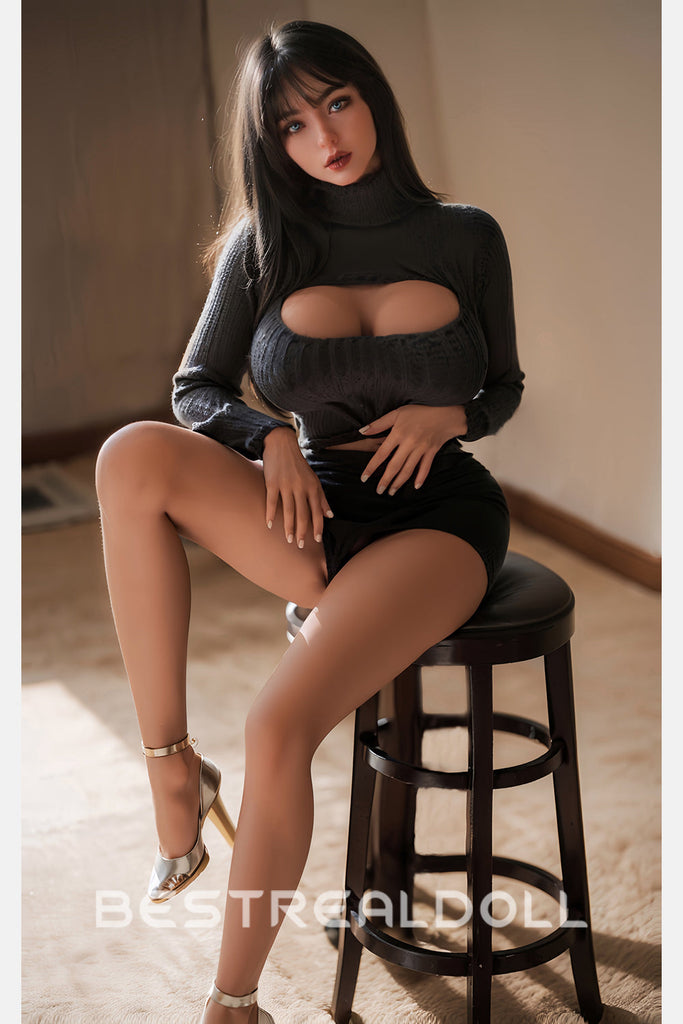 US Stock - RIDMII Danica Plus Transgender Sex Doll 161cm #468 Unique Design BBW Sex Doll Silicone Movable Jaw ROS Head Adult Shemale Love Doll TPE Body