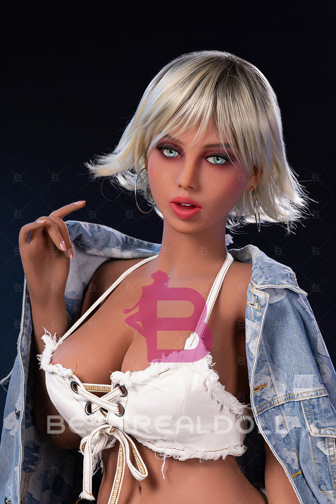 US Stock - Britney 163cm TPE Sex Doll Sexy Short Hair Tan Skin Realistic Adult Love Doll