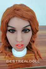 Load image into Gallery viewer, US Stock - 157cm Edeny TPE Transgender Sex Doll Realistic Small Breasts Lesbian Doll Orange Hair Shemale Love Doll
