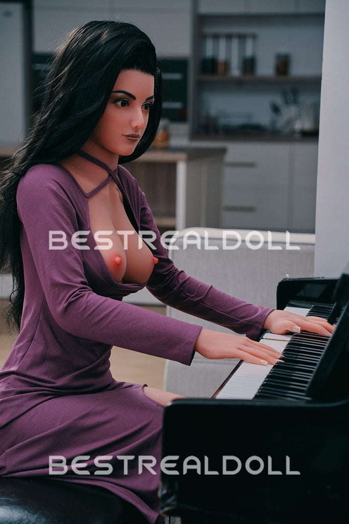 US Stock - RIDMII Unique Design Alisa 166cm Silicone Head Love Doll TPE Body Small Boobs Sex Doll