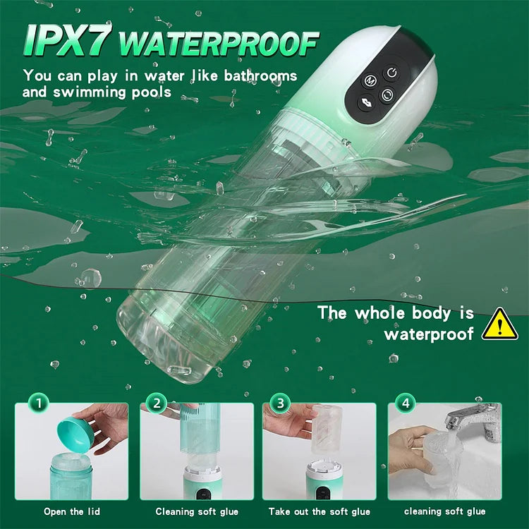 Automatic Male Masturbator With Tongue Licking, 7 Rotating And Sucking