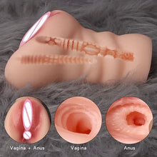 Load image into Gallery viewer, Realistic Dual-channel Vagina And Anus Male Masturbator