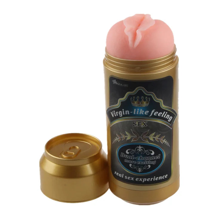 Adult Products Beer Bottle Manual Vibration Mouth And Anus Simulation Inverted Male Masturbation Aircraft Cup